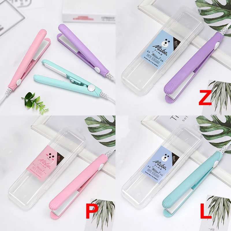Mini Iron Curling 110V-220V Enamel Straightener Repair Beauty Health Thermostatic Water Lock Ceramic Glass Coating Travel CL240923