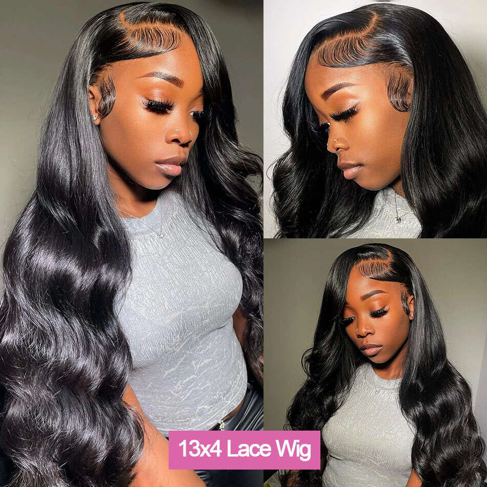 30Inch Body Wave Front Glueless Wig Ready to Wear 13x6 HD Transparent Human Hair Lace Frontal Brazilian Wigs