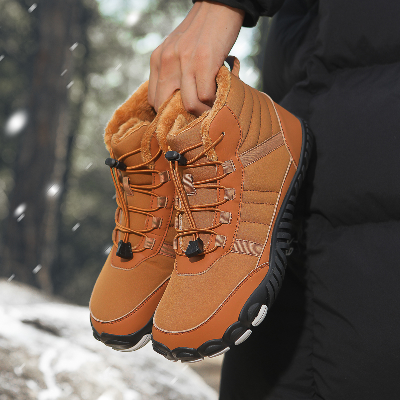 Snow Men and Women's Winter-proof Cotton Shoes Sneakers Boots 2024 One Sales Waterproof High Top Fleece Couples Adult