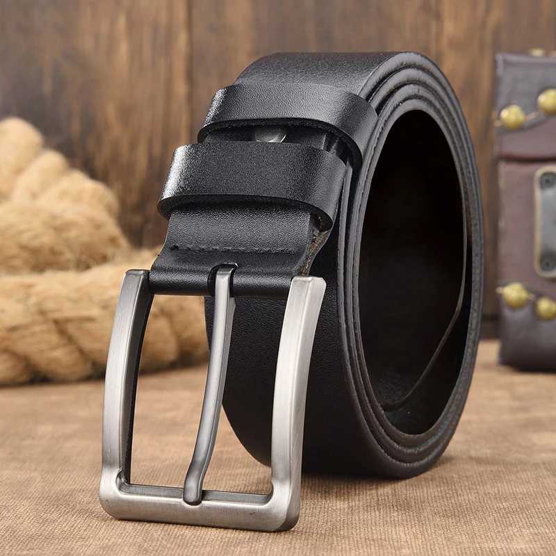 Belt mens high-quality leather buckle belt middle-aged and young mens business and leisure young peoples beltX240923