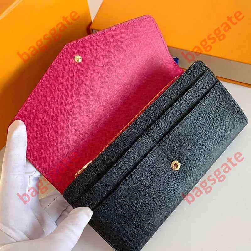 Luxury Designer Wallets Envelope Long Wallet For Women Purse Coin Pocket Fashion Woman Credit Card Holder Multicolor Flower Cover 2291