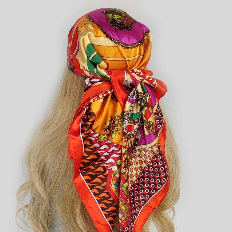 Scarves Women Printed Pre-tie Headscarf Elastic Muslim Female Tuan Hat Hair Loss Cover Head Wr Headwear Stretch Bandana J240923