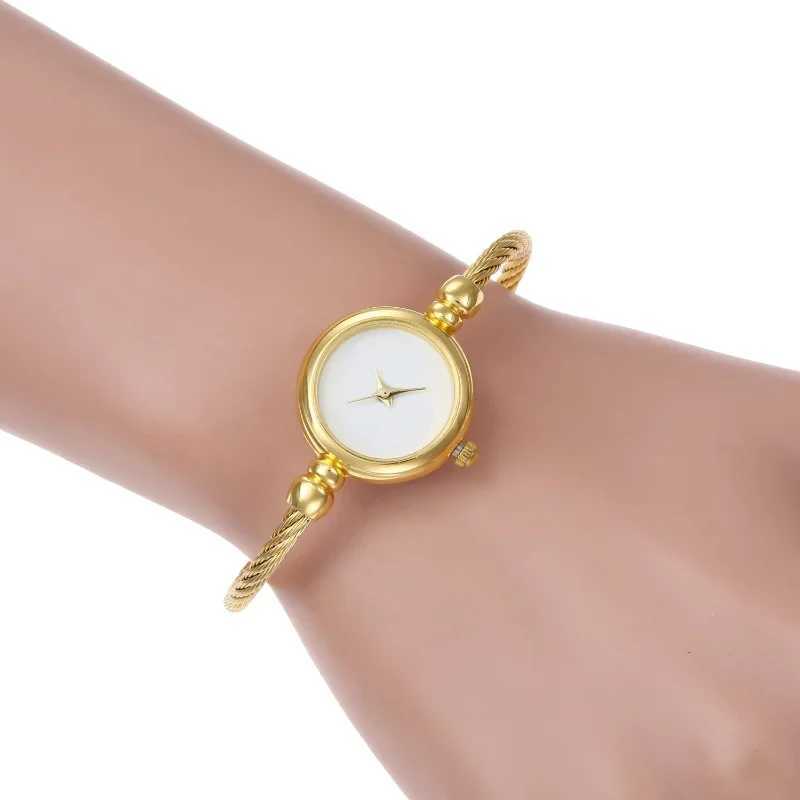 Women Luxury Watches Small Gold Bangle Bracelet Watch Stainless Steel Retro Ladies Quartz Wristwatch Clock Fashion Dress WatchX240923