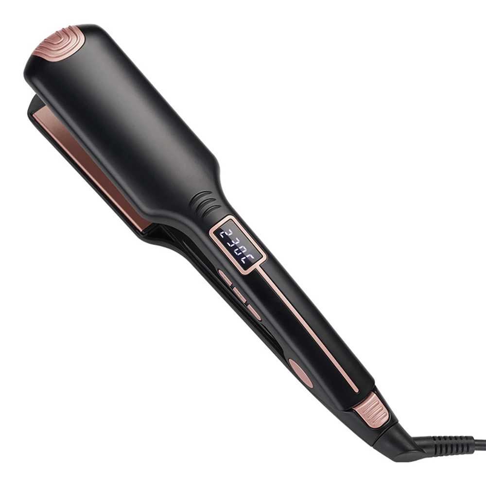 Professional infrared hair straightener ceramic tourmaline flat iron hair straightener with LCD display screen salon styling tool CL240923