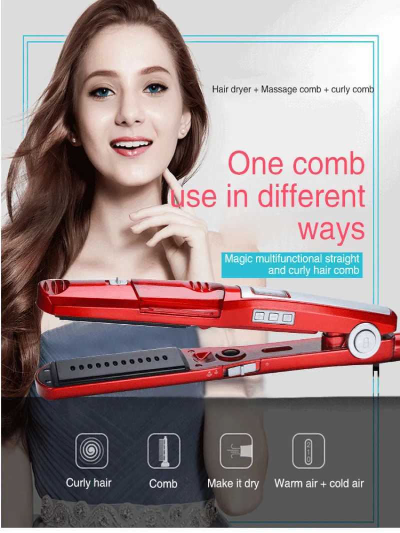 Professional curling and straightening iron easy to use at home CL240923