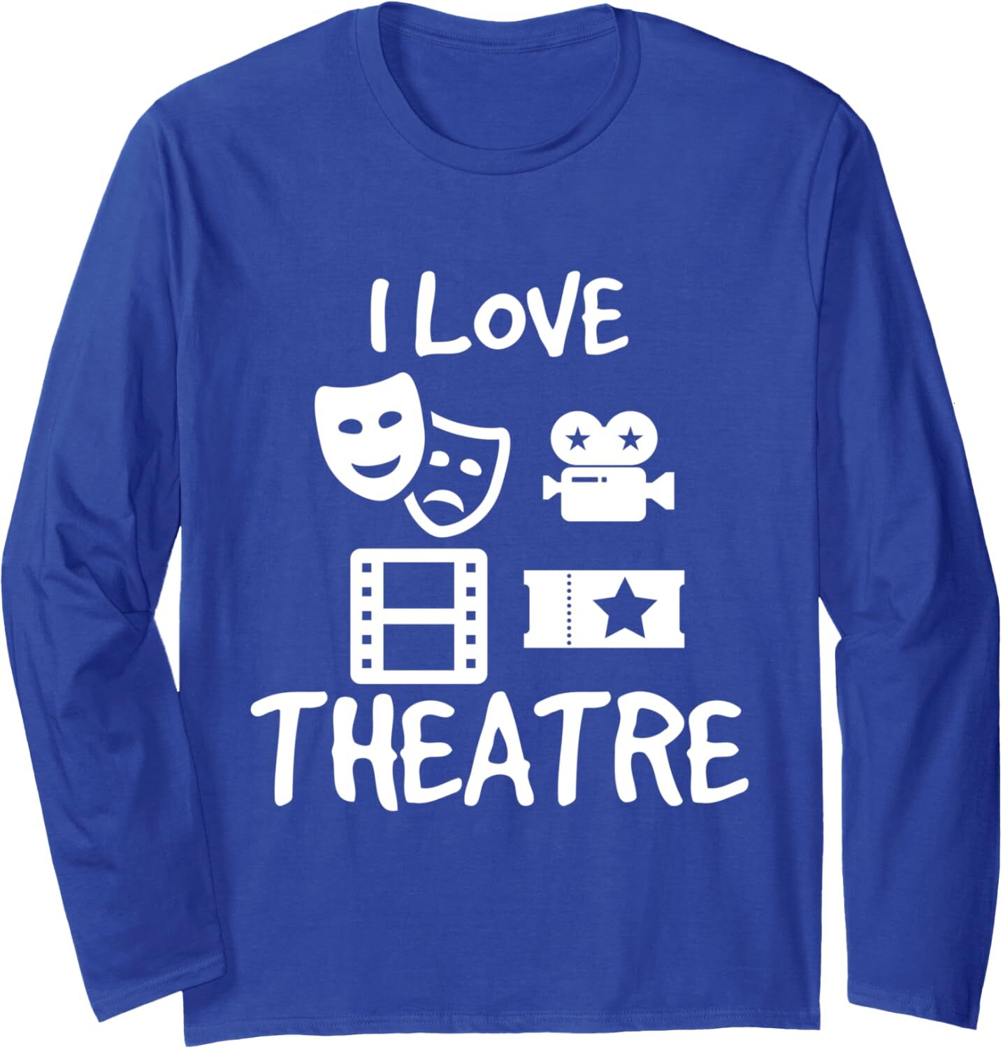 Long Sleeve Shirts for Men sweatshirt I Love Theatre Fun Action Cameras Gift for Actors Long Sleeve Tee Streetwear Casual tops clothes trend