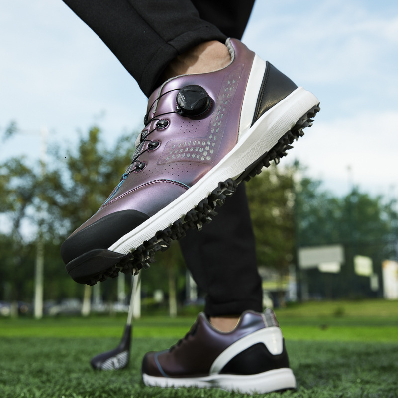 ddmytiger Men's golf shoes, outdoor casual sports, breathable and non slip, fixed with spikes C