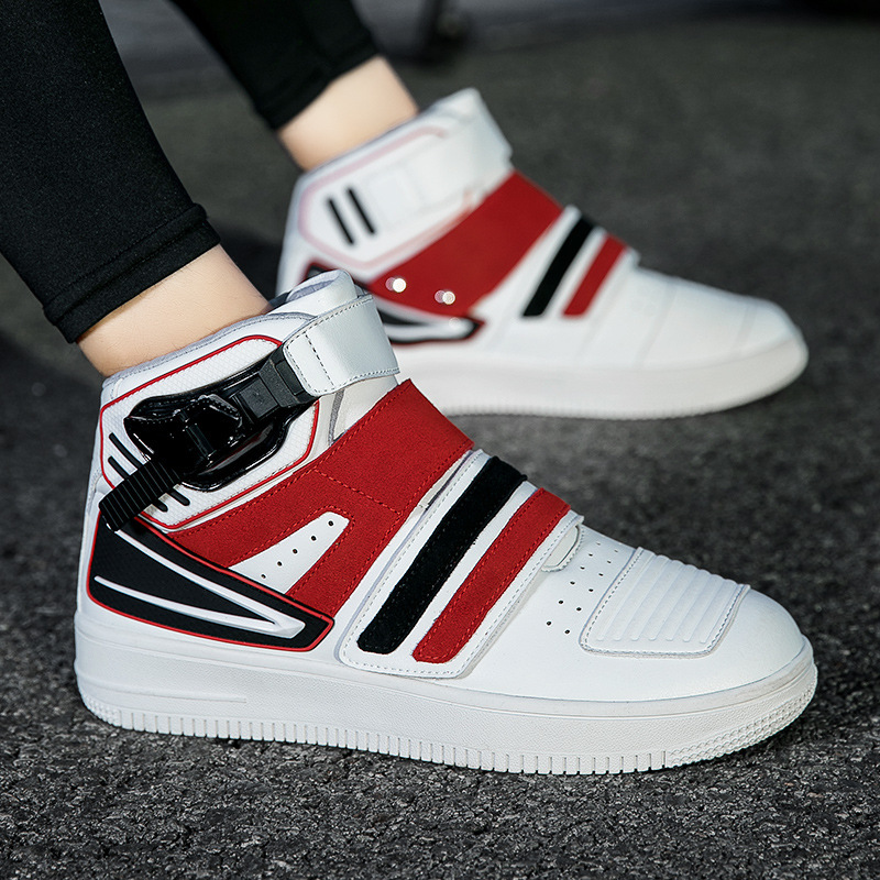 ddmytiger new men's and women's riding with high top, wear-resistant, height increasing, anti slip, couple motorcycle shoes C ddmythur