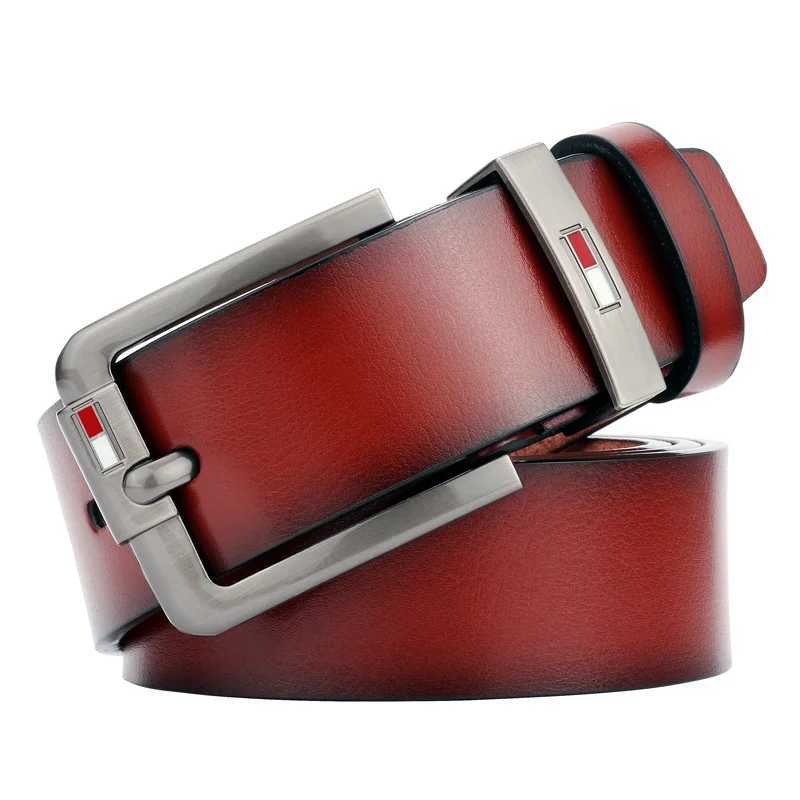 Fashion Luxury Designer Brand Men Belt High Quality PU Leather Strap Pin Buckle Fancy Vintage Belts for Jeans Leisure WaistbandX240923