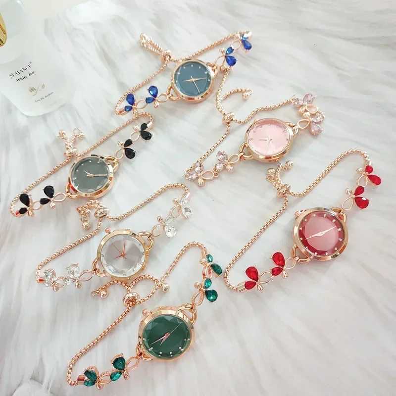 Elegant Watch for Women Reloj Mujer Rhinestone Inlaid for Clover Lady Watches Quartz Wristwatch Bracelet Clocks Montres FemmesX240923