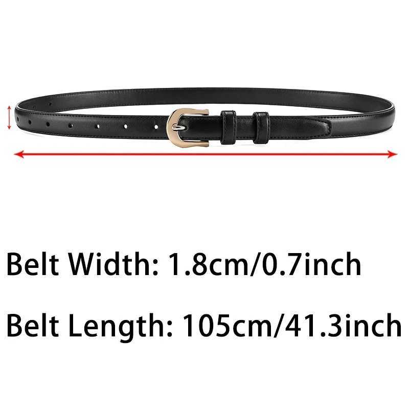 1pc Womens Belt Fashion Simple Versatile Thin Belt Authentic High Grade Trend Soft Belt Paired Western Trousers Jeans Lady BeltX240923