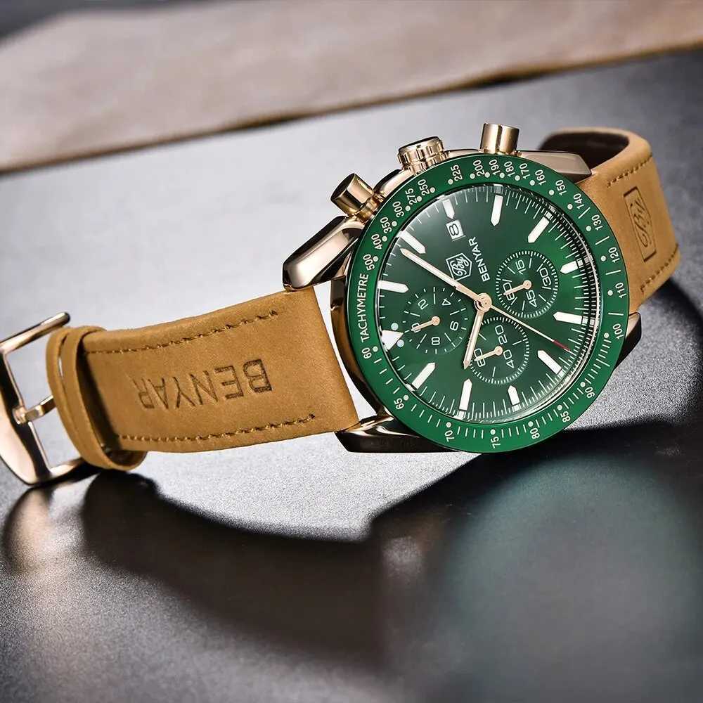 Benyar Mens Watch Brand Luxury Silicone Strap Waterproof Sports Quartz Timing Military Watch Mens Watch Relogio Masculino W240923