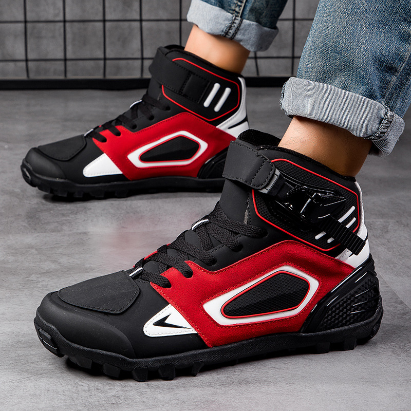 ddmytiger new men's women's wear-resistant and anti slip riding for couples, outdoor leisure high top motorcycle shoes C ddmythur