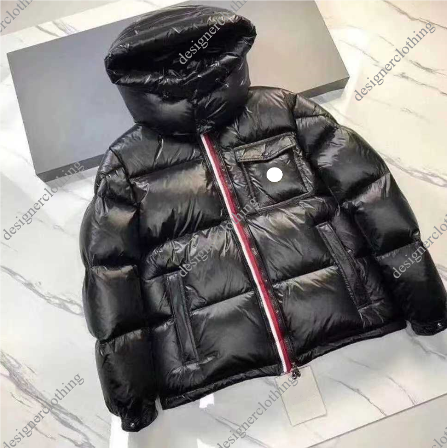 Men's Designer Jacket Winter Warm Windproof Down jacket Shiny Matte material Couple New Fashion classic cashmere Label Zipper Hooded high quality Asian size M-5XL