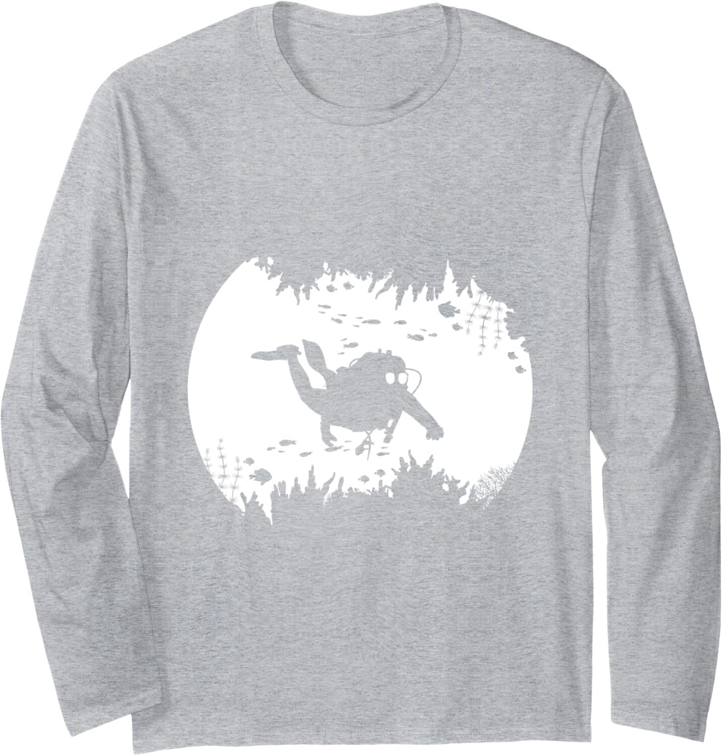 Long Sleeve Shirts for Men sweatshirt Diving Ultra Deep Aquatic Sport Birthday Long Sleeve Tee Streetwear Casual tops clothes trend