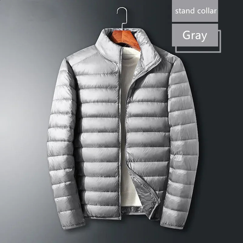 Mens Winter Slim Down Jacket Fashionable Warm Foldable Waterproof Windproof Breathable Outerwear Big Size Men Hoodie Jacket 240912