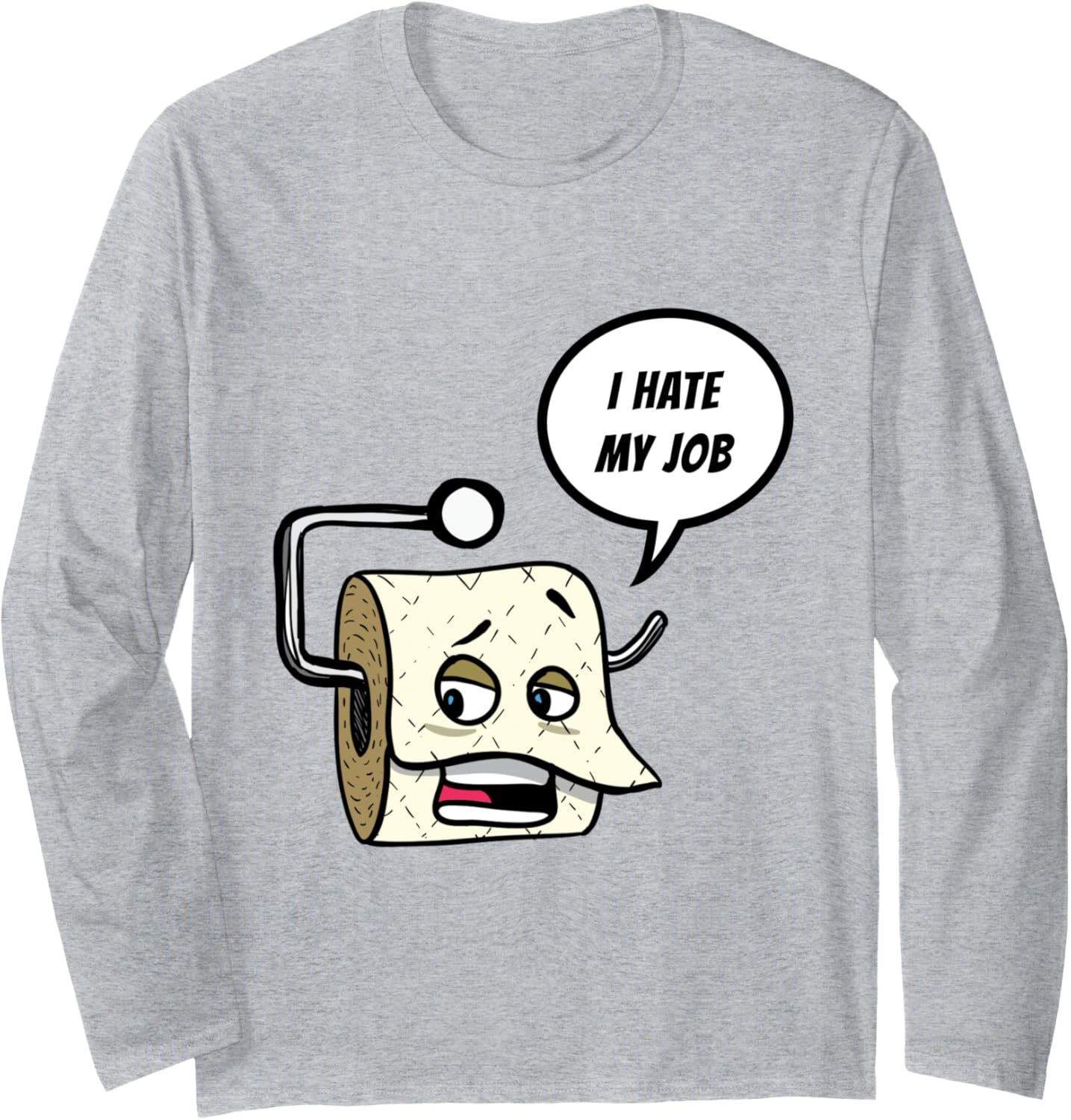 Long Sleeve Shirts for Men sweatshirt I HATE MY JOB Funny Cool Hard Workers Gift Long Sleeve Tee Streetwear Casual tops clothes