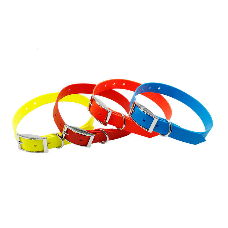 Adjustable dog collar with light, waterproof PVC coating, nylon pet supplies including belts