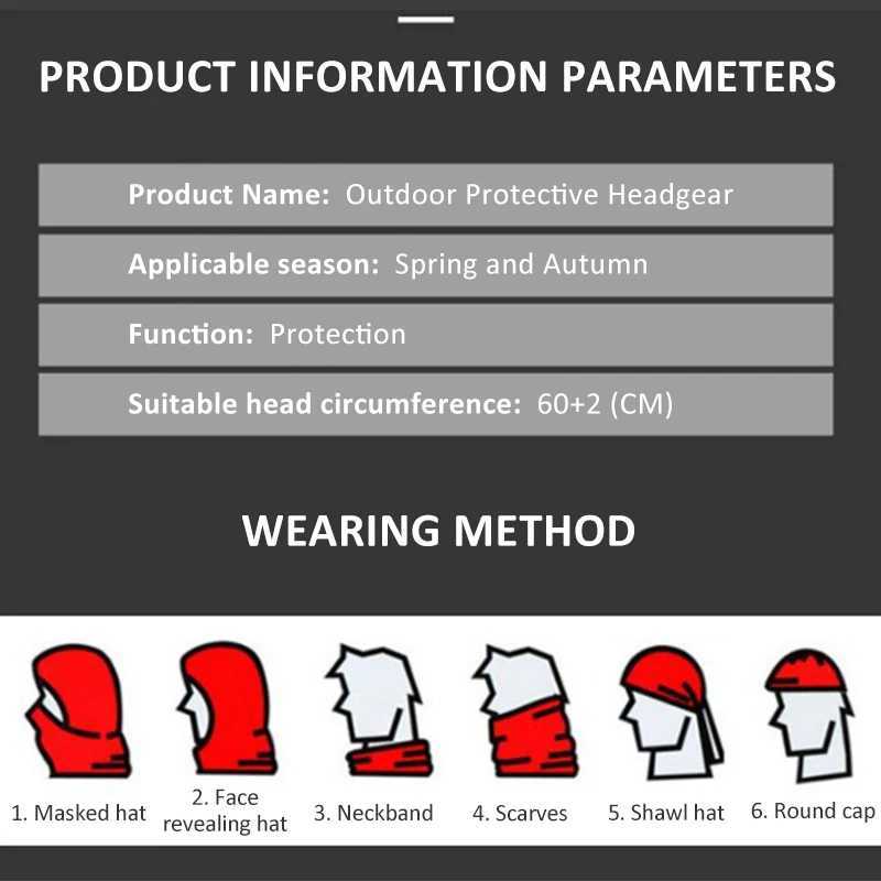 Facial mask for summer breathable windproof durable and sunscreen tactics. Multi functional motorcycle dust camouflage design Y240923