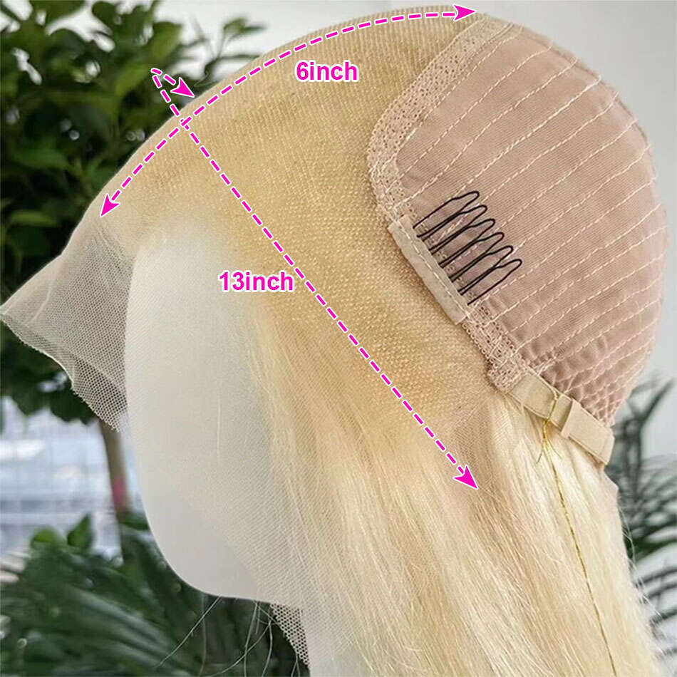 13x6 Body Wave 38Inch 613 Honey Blonde Frontal Human Hair 200Density Brazilian Color 13x4 Lace Front Wig For Women
