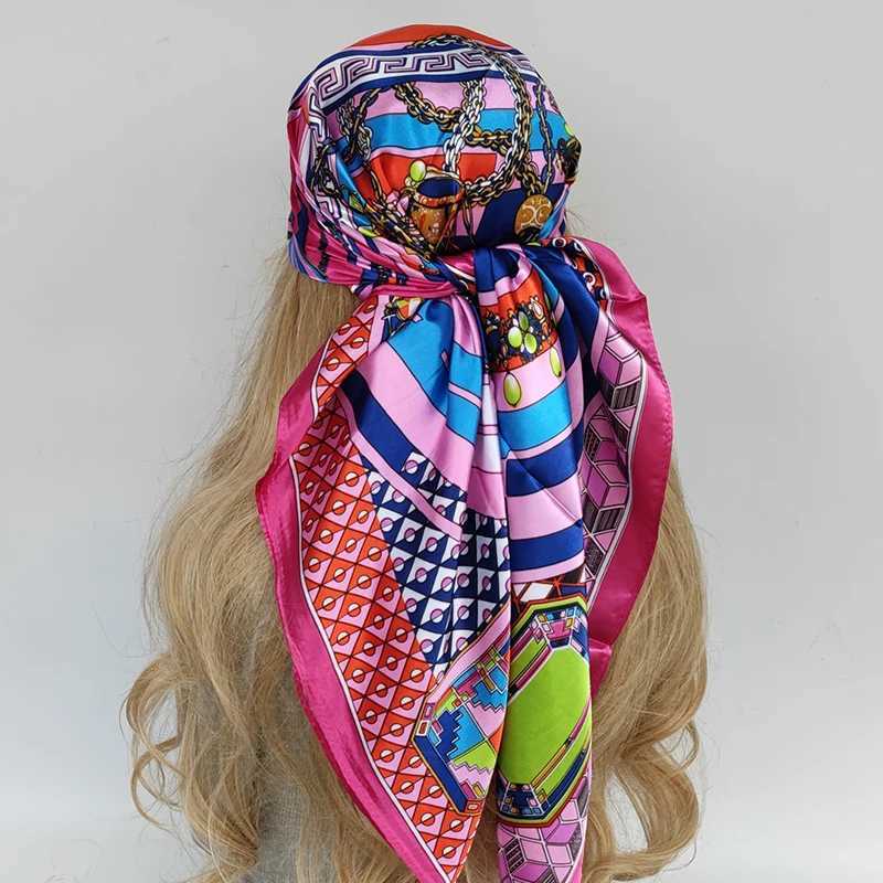 Scarves Women Printed Pre-tie Headscarf Elastic Muslim Female Tuan Hat Hair Loss Cover Head Wr Headwear Stretch Bandana J240923