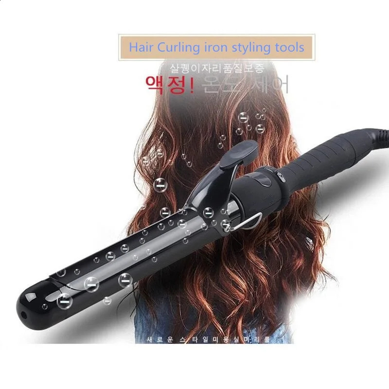 Professional electric curling iron with temperature regulation and a 22-38mm LCD screen for curling iron 240913