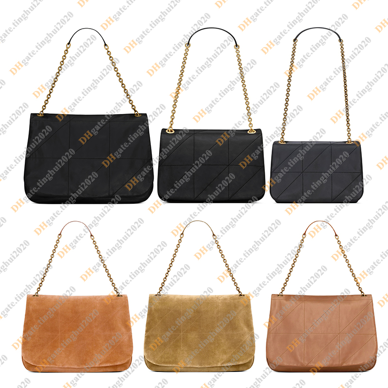 Ladies Fashion Casual Designe Luxury Lambskin Suede Jamie Bag Chain Bag Totes Handbag Shoulder Bag Crossbody TOP Mirror Quality 766754 763475 742431 Pouch Purse