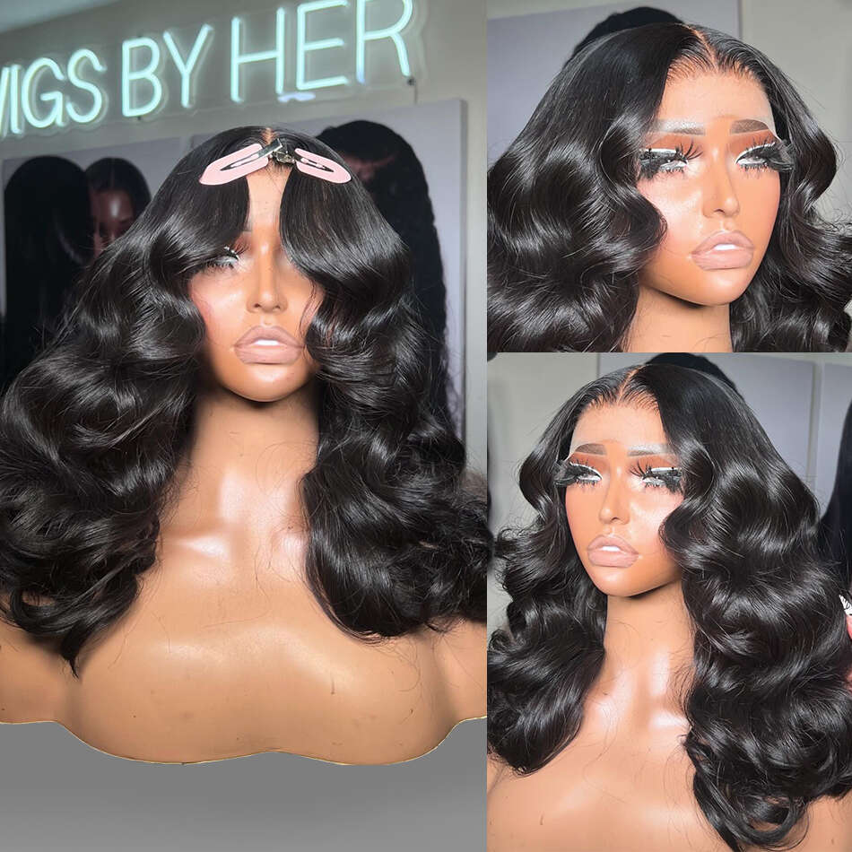 Luvin 13x6 Body Wave Frontal Bob Pre Plucked 13x4 Human Hair Wigs Short 5x5 Lace Closure Wig For Women