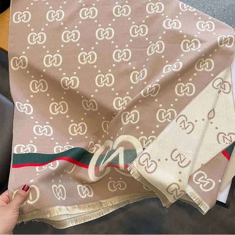 Scarves Fashion Double Sides Letters Good Acrylic Cashmere Scarf Shl Winter Neckerchief Women Summer Travel Ce Wrs Long J240923