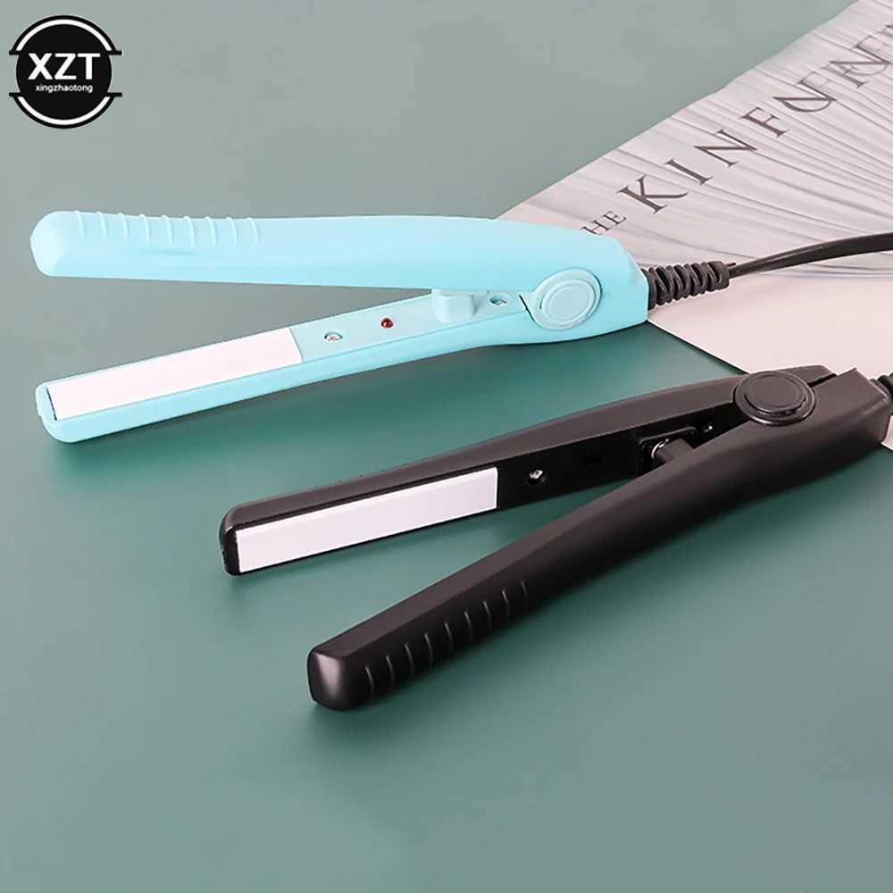 2-in-1 portable mini straightener curling iron ceramic straightening styling tool dual-use for curling and straightening splicing CL240923