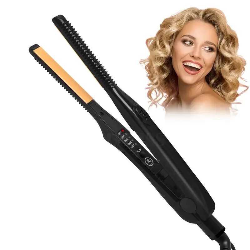 Small flat iron mini straightener for short hair fast heating 3/10 inch beard straightener CL240923