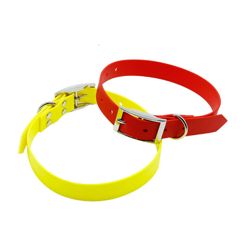 Adjustable dog collar with light, waterproof PVC coating, nylon pet supplies including belts