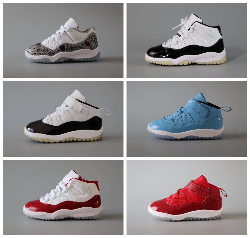 60Color LUXU11 High Low Hot Sale Kids Boys Girls Basketball Shoes Sneakers Size 25-35