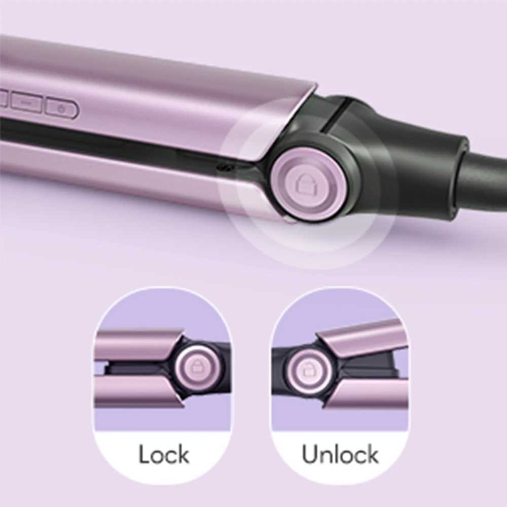 KIPOZI V5 Flat Iron 2-in-1 Straightener and Curler PTC Titanium Plate LCD Display Adjustable Temperature Beauty CL240923