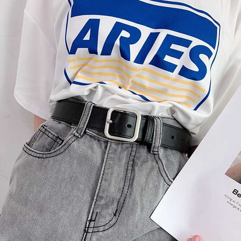 Fashion PU Leather Belt for Women Square Pin Buckle Belts High Quality Ladies Dress Jeans Strap Girls Waistband Adjustable BeltsX240923