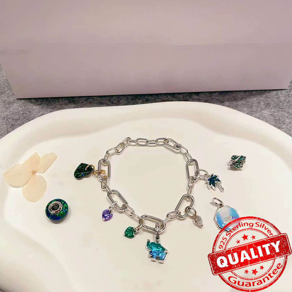 925 Sterling Silver Me Series Black Charm Heart Mini Dangle Charms Fit Original Me Bracelet Original Necklace Pendant Jewelry DIY For women Fashion Gi