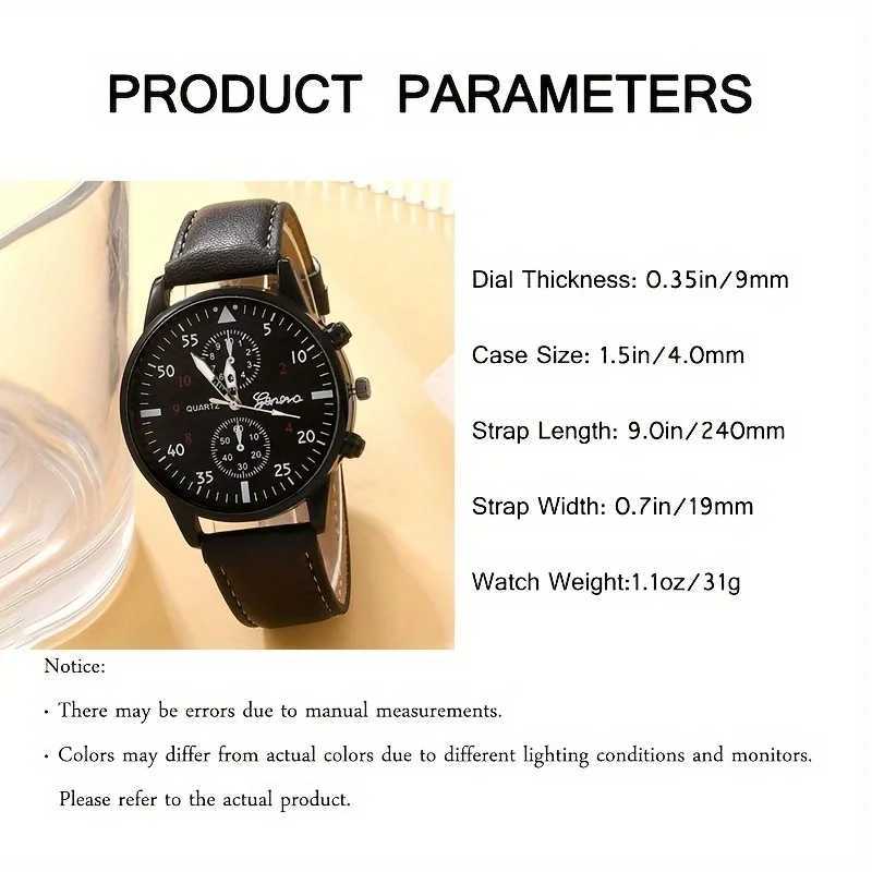 1pc Mens Quartz Watch 4pcs Bracelets Mens Watch Set Ideal choice for GiftsX240923