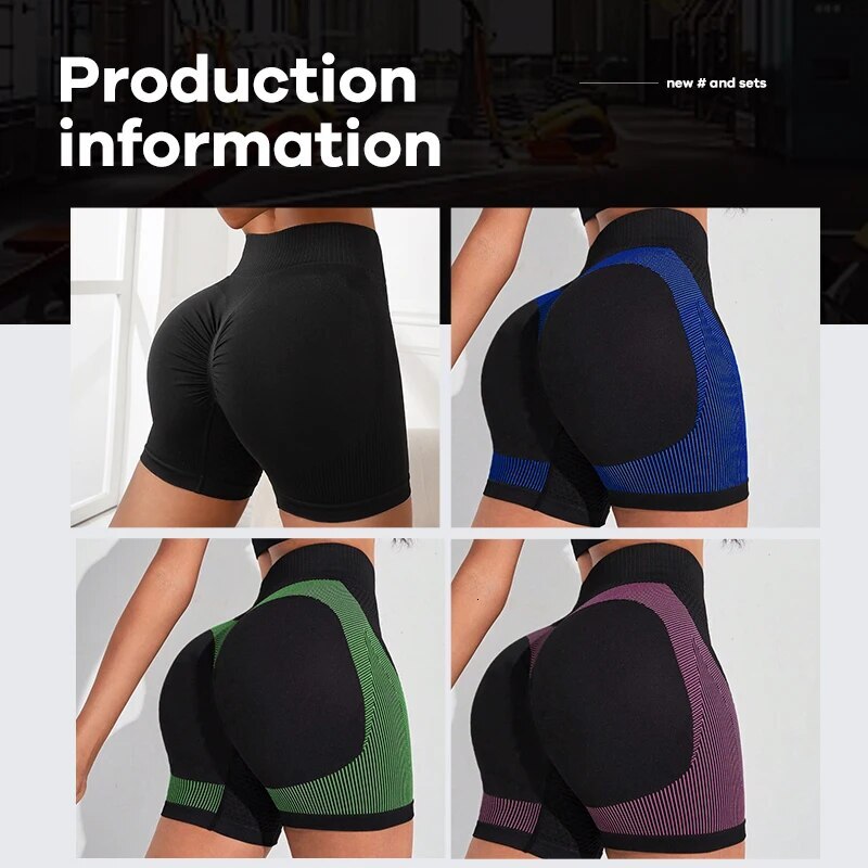Future Striped Print Wideband Running Sports Anti Coil Ladies Leggings Breathable High Waist Yoga Shorts