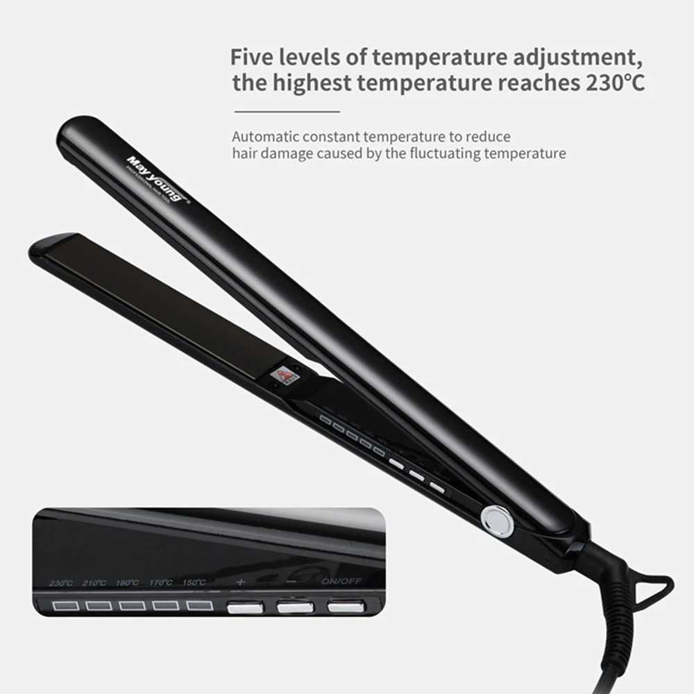 Professional ultra-thin body ultra long titanium plate digital straightener fat iron CL240923