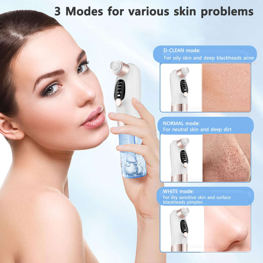 Blackhead Remover Pore Vacuum Face Cleaner Electric Pimple Acne Head Removal USB Rechargeable Water Cycle Black Dot Remove