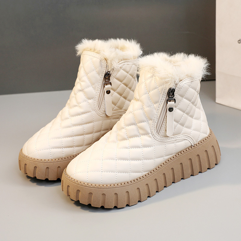 2025 Hot Sale Warm Cotton Shoes Women's Plush Fashion Snow Boots