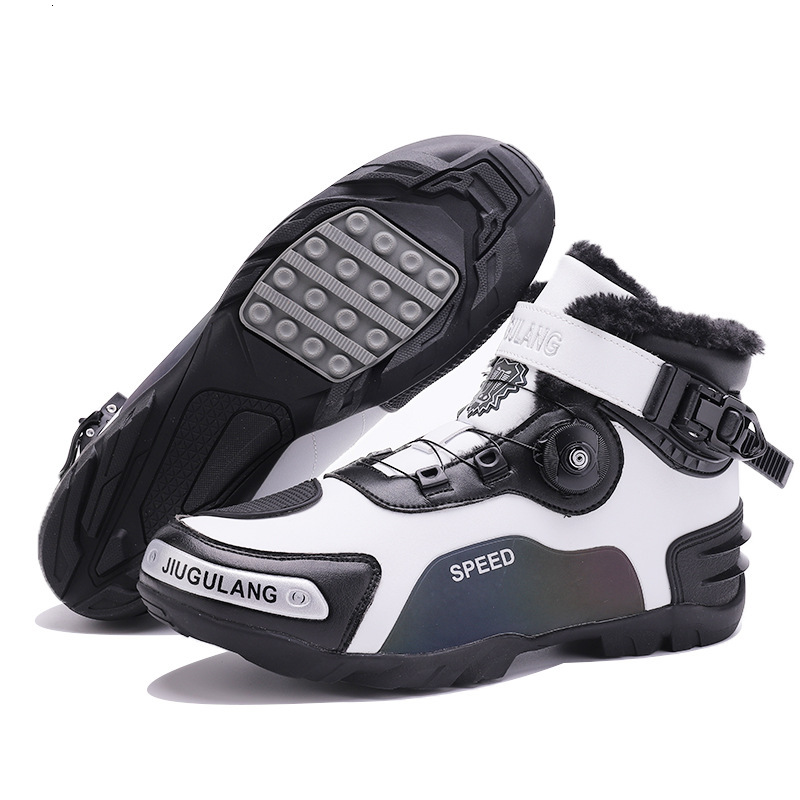 ddmytiger Autumn/Winter Couple's Velvet Anti slip Waterproof and Wear resistant Outdoor Motorcycle Shoes C ddmythur