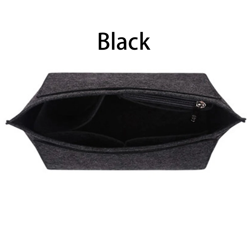 Felt Cosmetic Organizer Insert With Zipper Pouch For Tote Bags & Handbags - Makeup Storage New Free Delivery Designer Bag