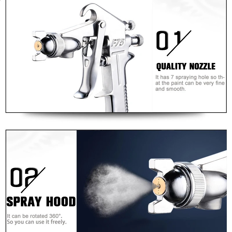Spray gun 400ML pneumatic spray gun spray professional alloy spray atomizer tool with hopper used for manufacturers spray paint car 240919