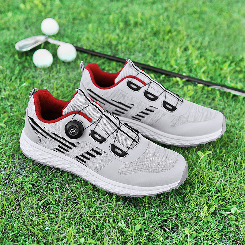ddmytiger Large mesh golf sneakers, fixed without nails, off field training shoes, fly woven breathable shoes C