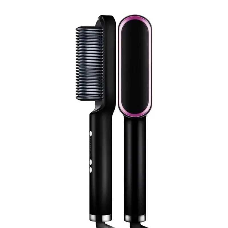 Mini straightener hot comb trend custom hairstyle tool straightening brush straightener CL240923
