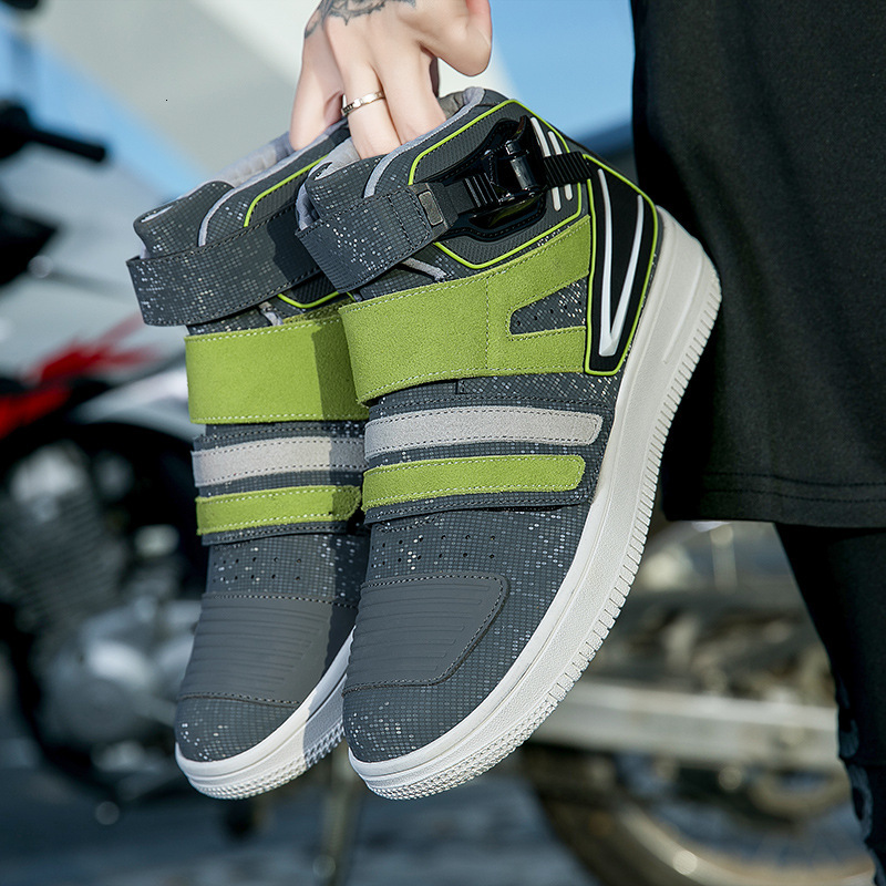 ddmytiger new men's and women's riding with high top, wear-resistant, height increasing, anti slip, couple motorcycle shoes C ddmythur