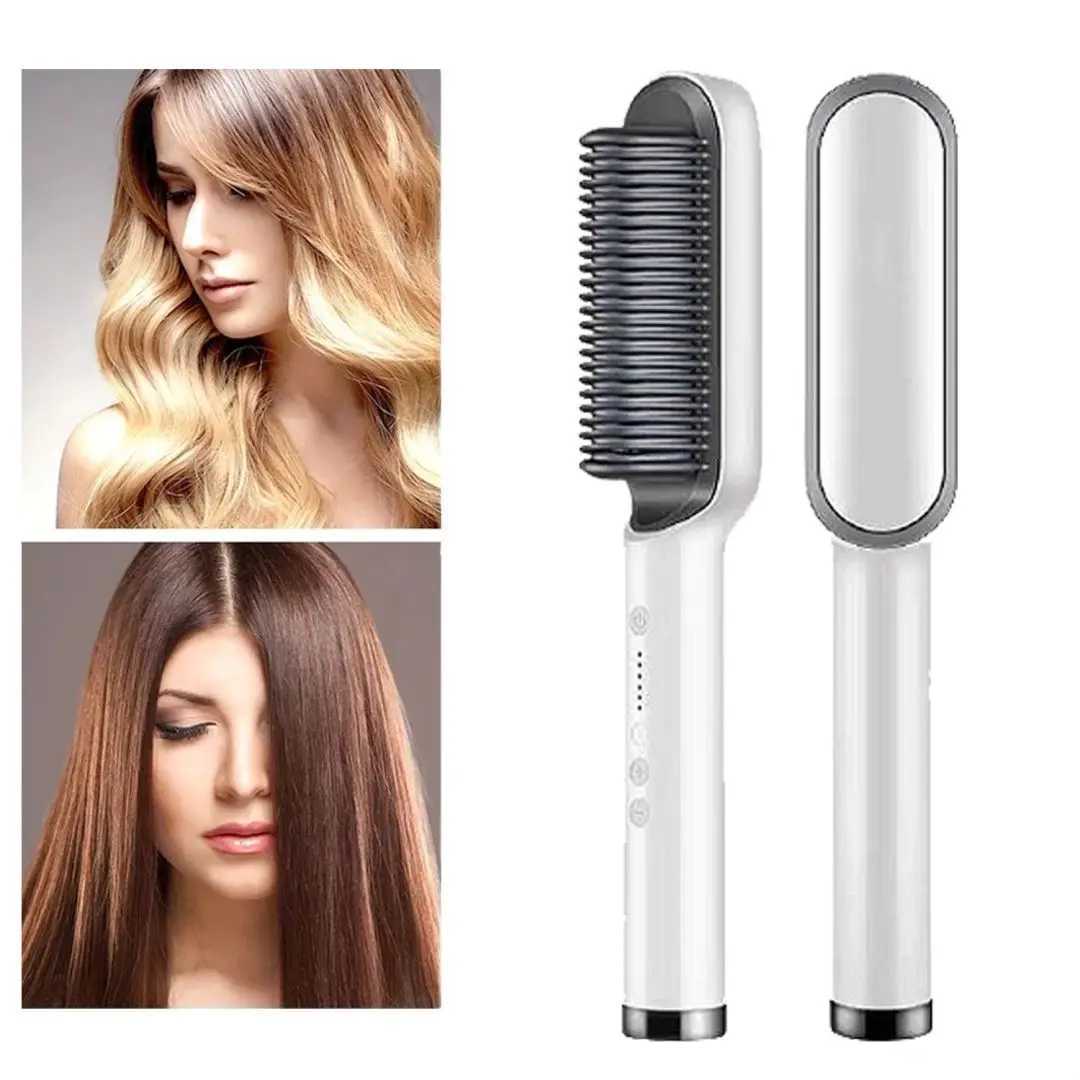 Hair comb hot air heating comb anti iron hair straightener curling hot brush straightener CL240923