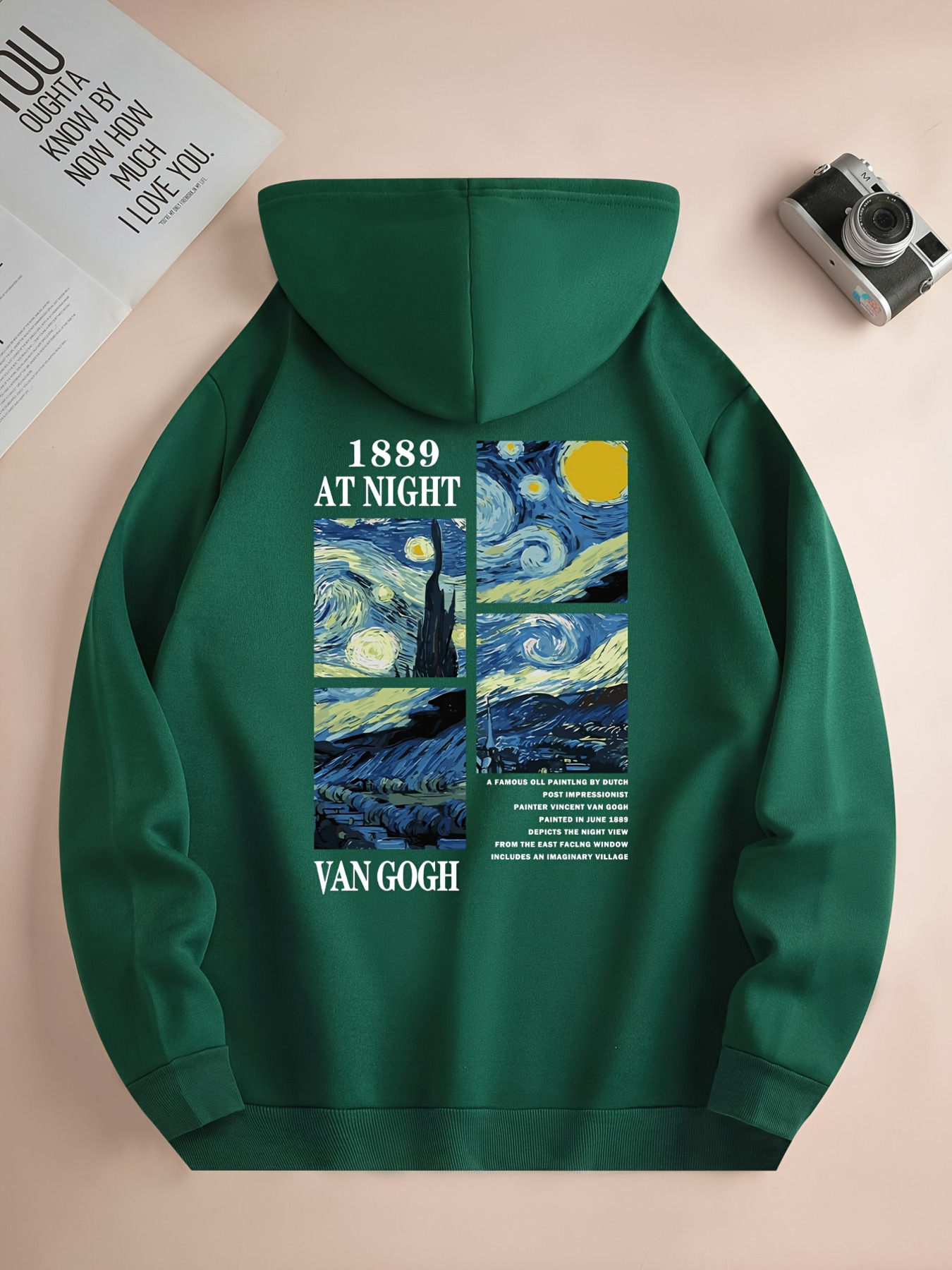 Starry Sky Art Print Men's Long Sleeve Hoodie, Drawstring Hooded Sweatshirt With Kangaroo Pocket, Casual Comfy Versatile Top For Autumn & Winter