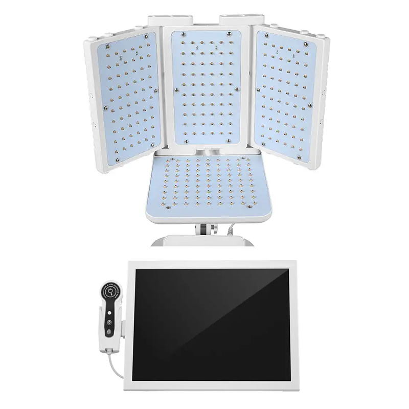 2025 New Hair Growth Salon 8 in 1 Professional 650nm Diode Laser Red Light Therapy for Scalp Health Anti-inflammation Hair Health Testing Machine